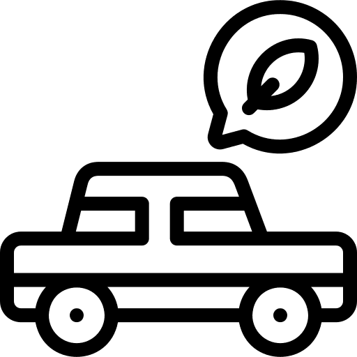 Eco car transportation eco car automobile icon