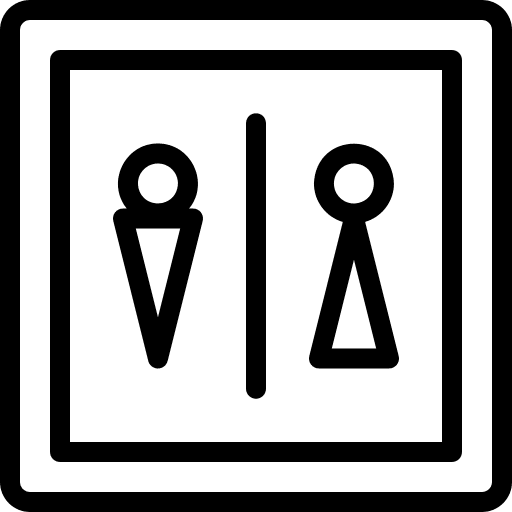 Lavatory restroom male gender fluid icon