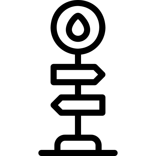 Signpost orientation arrows signpost icon