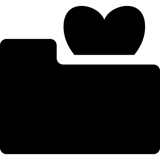 Heart folder heart folders interface icon