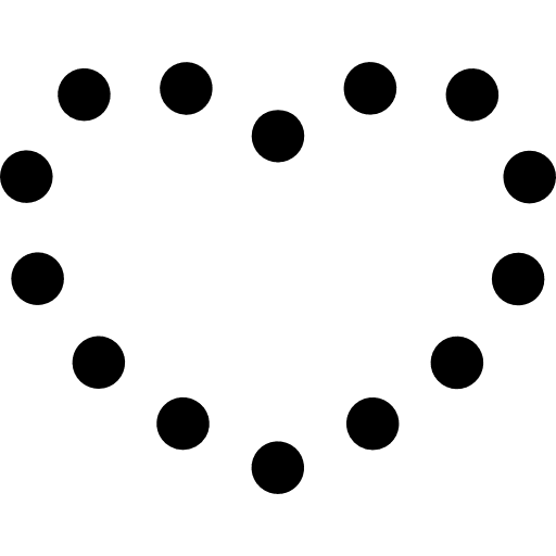 Heart of dots shapes heart love icon