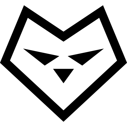 Heart shaped wolf face wolf hearts animals icon