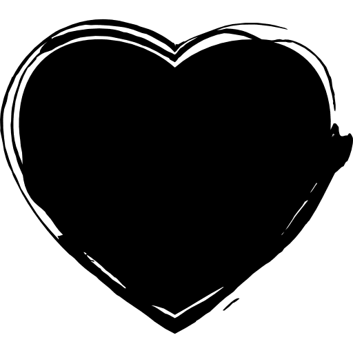 Heart with weird line border hearts heartbeat symbol icon