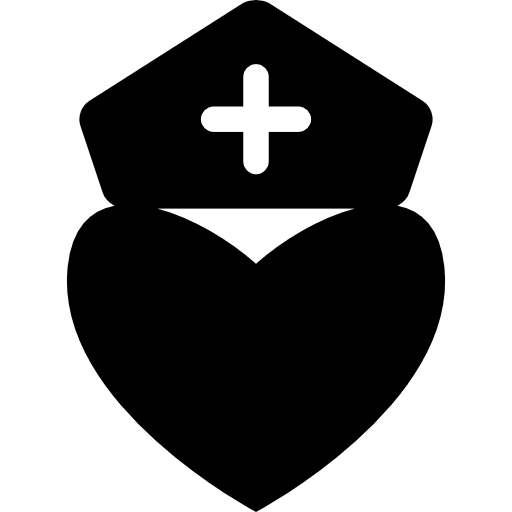 Nurse heart hearts heart shape icon