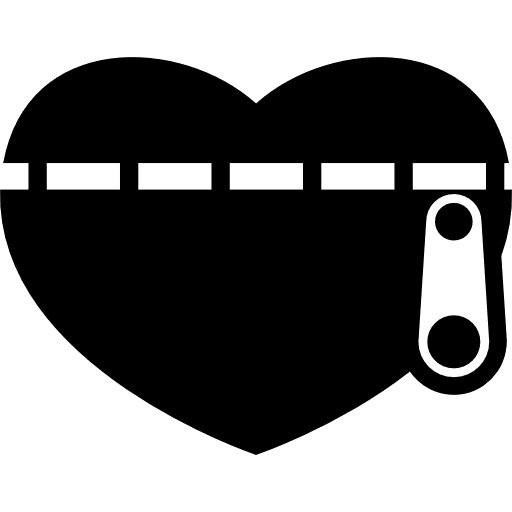 Heart wallet shape heartbeat hearts icon