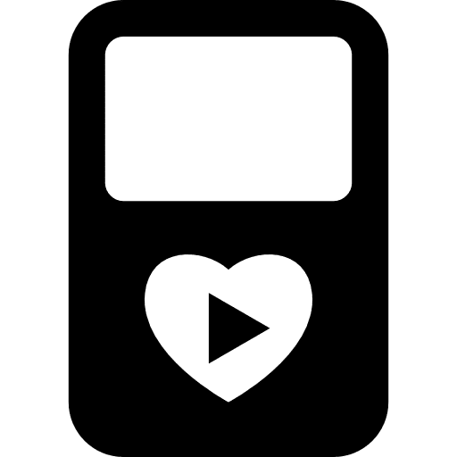 Ipod with heart button tool button heartbeat icon