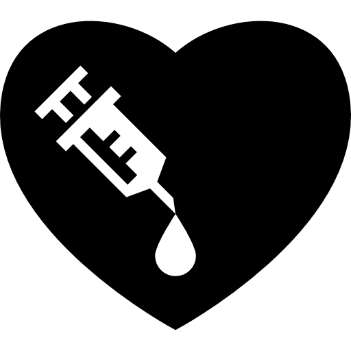 Syringe with drug for heart drug drugs heart icon