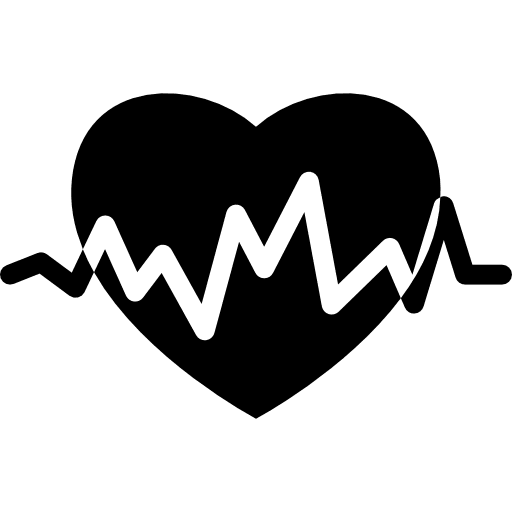 Heart beat lifeline heart beat heart icon