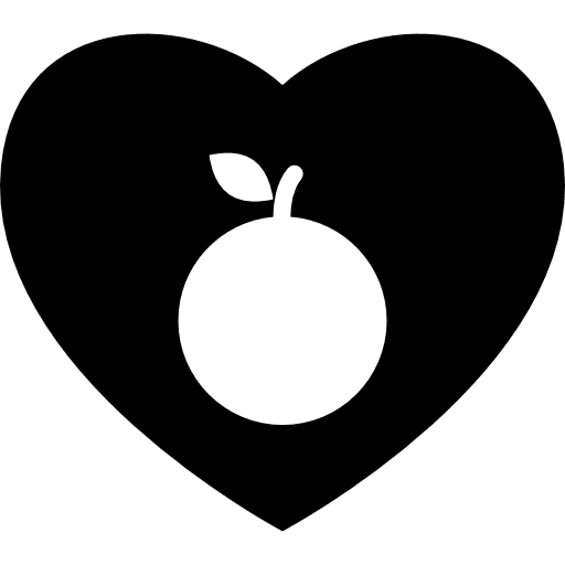 Love for orange orange fruit food icon