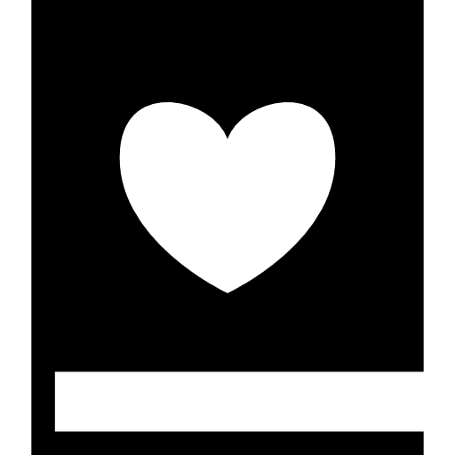 Book of love symbol love book icon