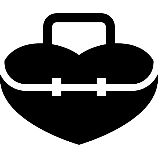 Heart case hearts shape case icon