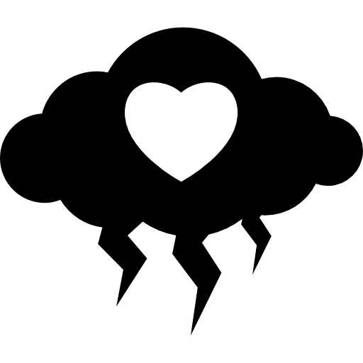 Heart disaster heart heartbeat symbol icon