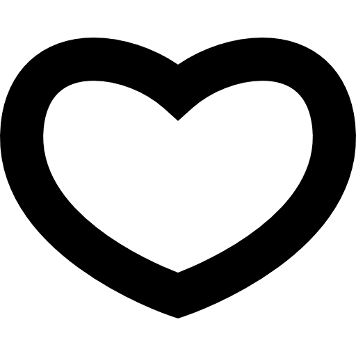 Heart outline outlined shape symbols icon