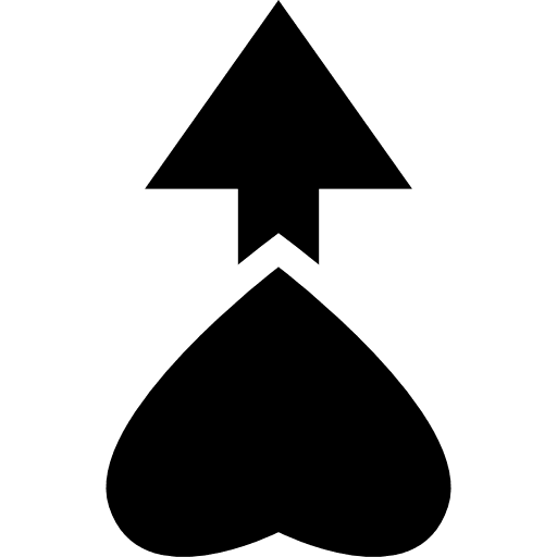 Heart direction up heart ascending arrow icon