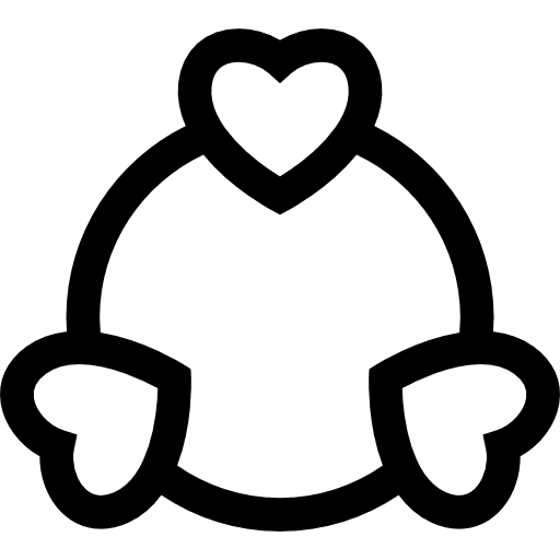 Heart meeting business love hearts icon