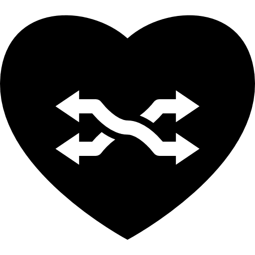 Heart shuffle button arrow button shuffle icon