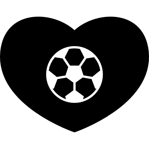 Football heart football love lover icon