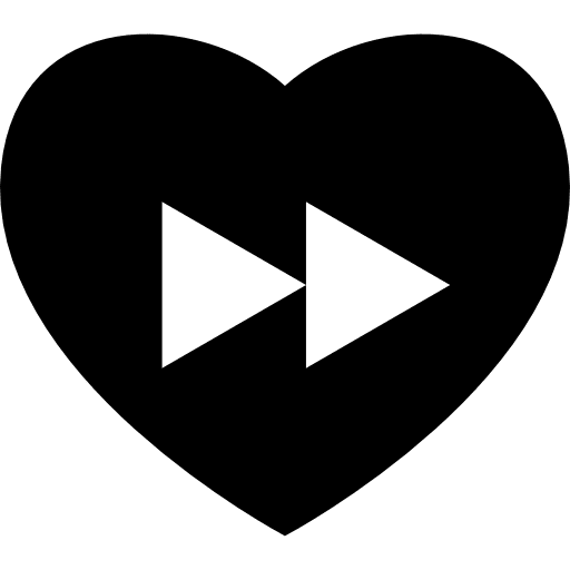 Heart fast forward button hearts multimedia buttons icon