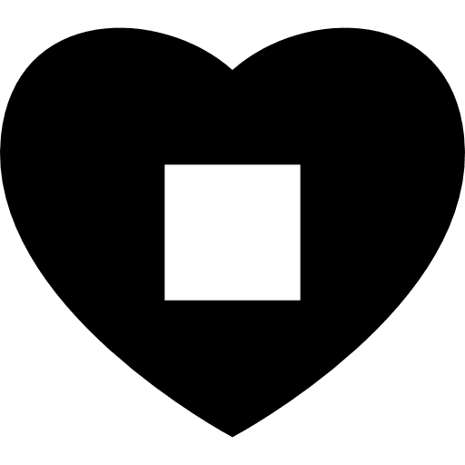 Heart stop button heart controls stop icon