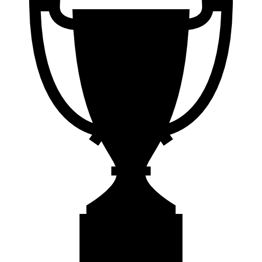 Trophy shape sportive silhouette trophies icon