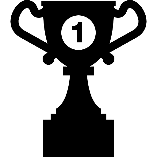 Winner trophy for the best award awards winner icon