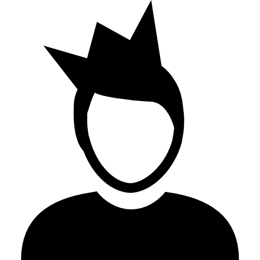 Man with a crown head self awards icon