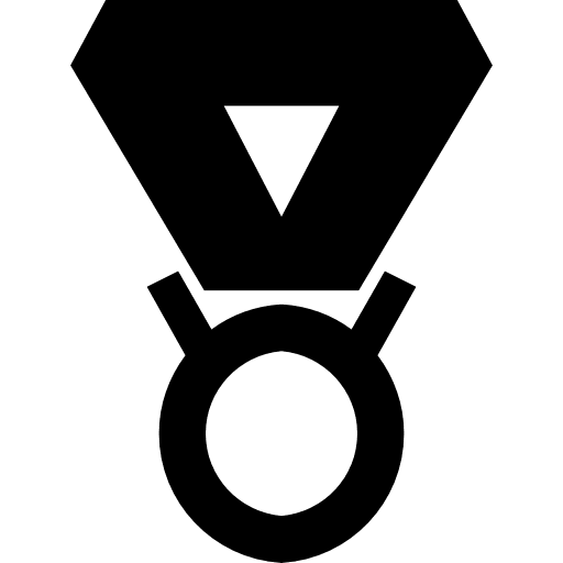 Medal hanging of ribbon necklace necklace award medal icon