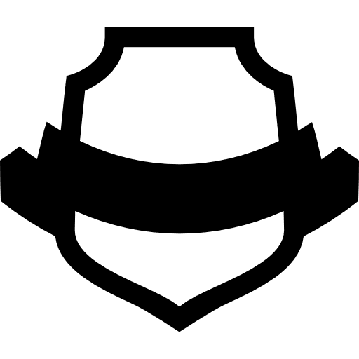 Shield with banner shape banner award icon