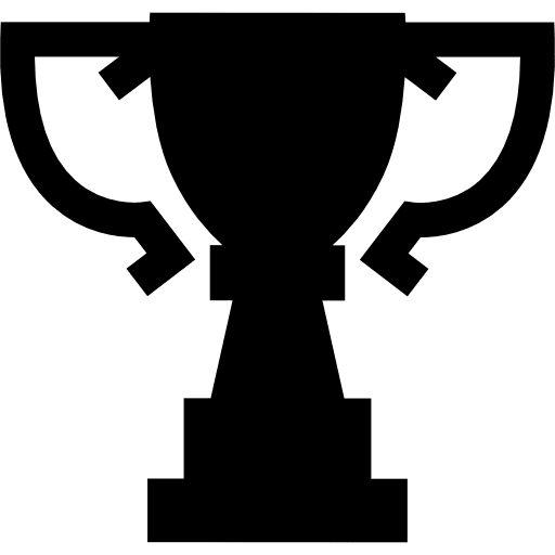 Award trophy cup silhouette of big size shape award symbol icon