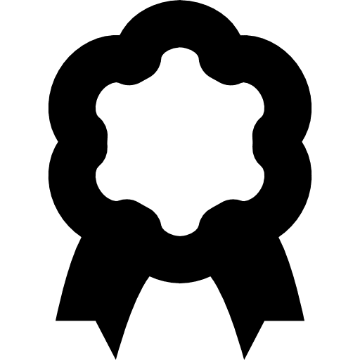 Award symbolic shapes flower icon
