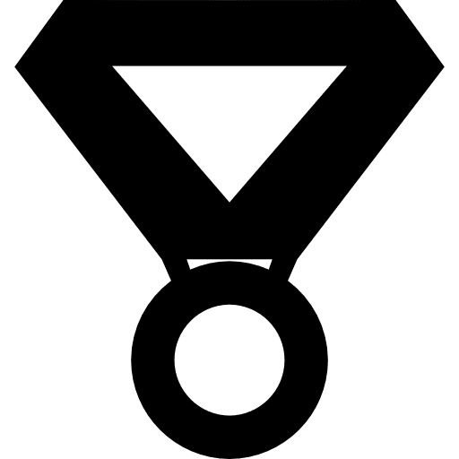 Medal with ribbon necklace for winners necklace awards recognition icon