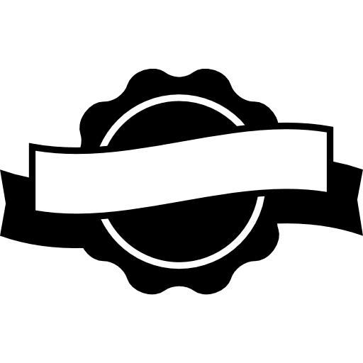 Award sign ribbon shapes banner icon