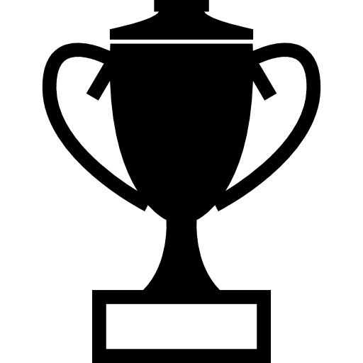 Trophy cup shape trophies sportive icon