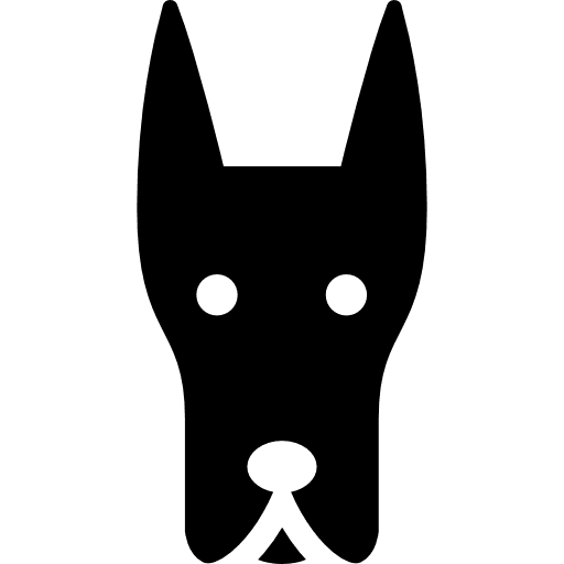 Doberman dog head dog nose head pet icon