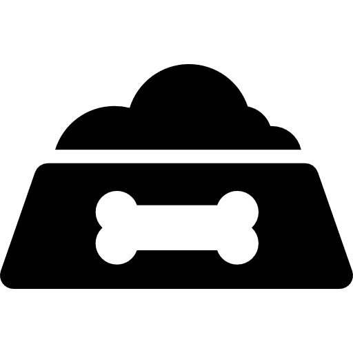 Dog food bowl dog animals pet icon