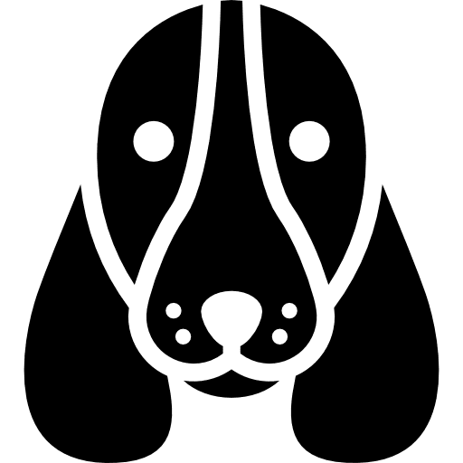 Basset hound dog head dog face basset hound icon