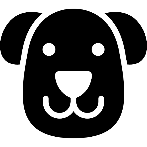 Dog face dog nose dog puppy icon