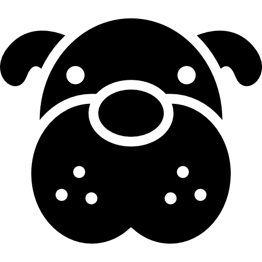 Dog with chubby cheeks animals pets dog nose icon