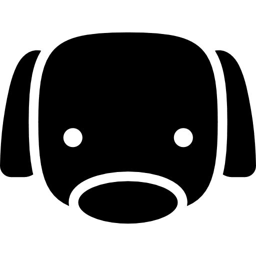 Dog with square head shape dog dog nose square icon