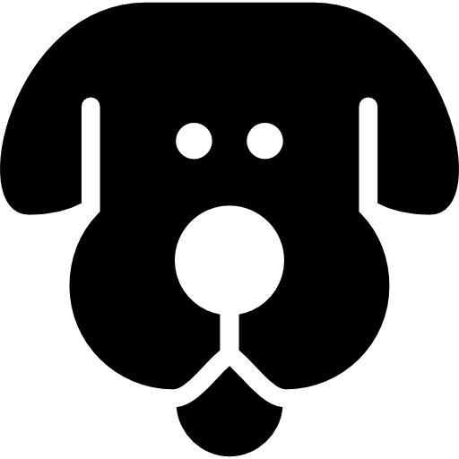 Face of staring dog animals pets dog nose icon