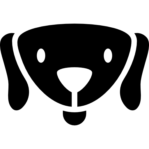 Funny dog head face cute floppy ears icon