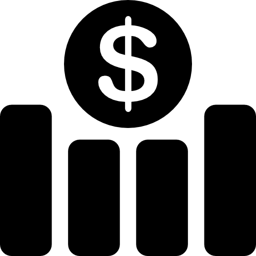 Bar graph with dollar sign dollar sign profit finance and business icon