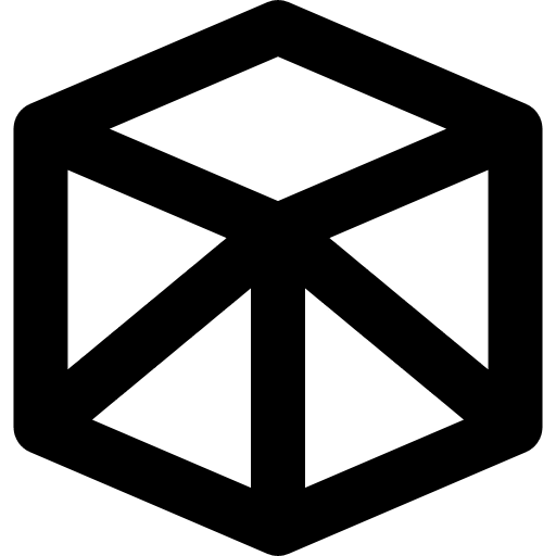 Cube divisions square geometry geometrical icon