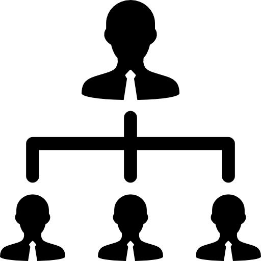 Hierarchy levels supervisor structure department icon