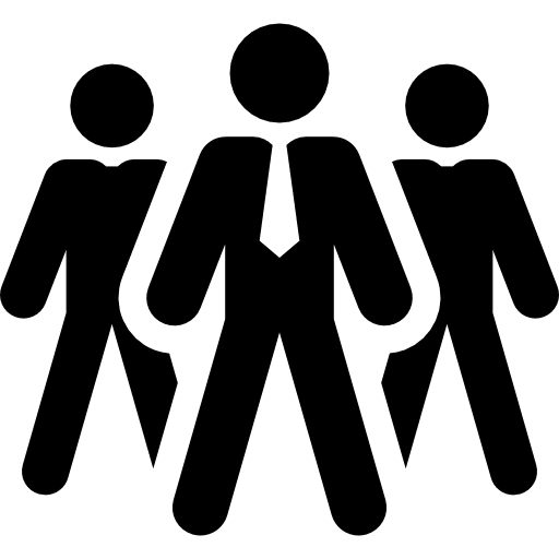 Group of businessmen chief boss leadership icon