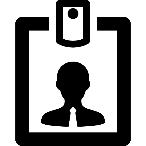 Identity card identification business office icon