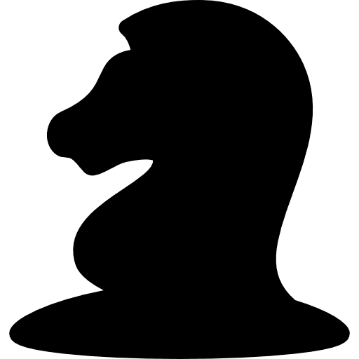 Chess horse strategy shapes games icon