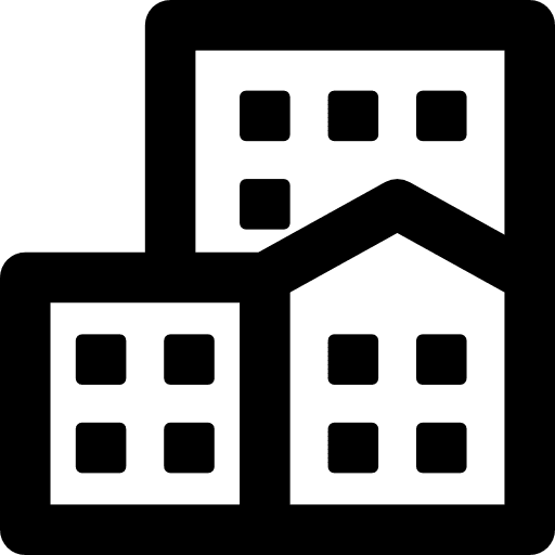 Office block apartment residential block icon