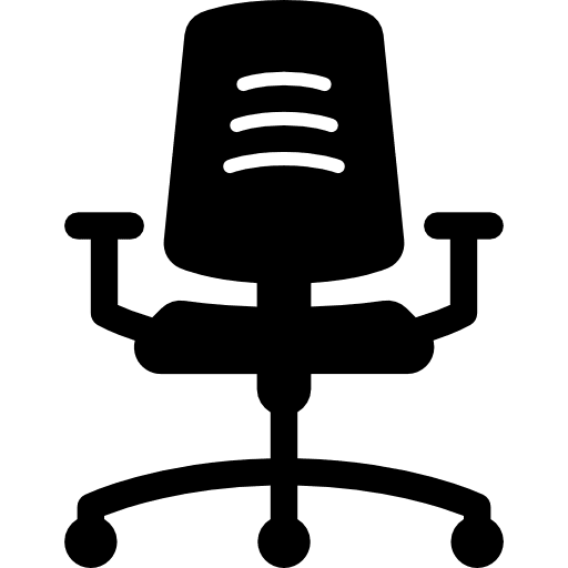 Office chair chair wheels furniture icon