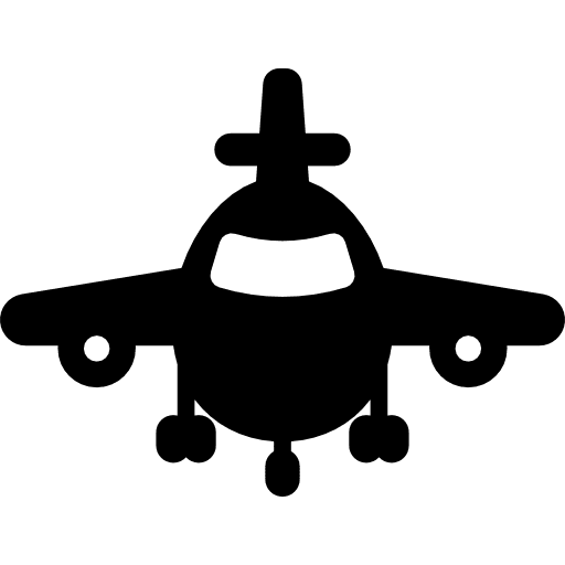 Airliner landing flight plane icon